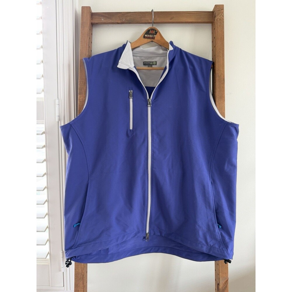 Peter Millar Crown Sport Purple Wind Element 4 Golf Vest Men’s Sz Large